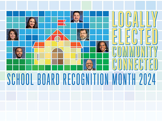  This is a photo illustration highlighting School Board Recognition Month